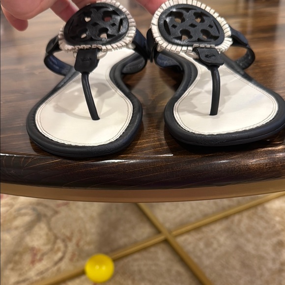 Tory Burch Miller - Black and Cream Sandals *Authentic Pre-Owned - Picture 2 of 6